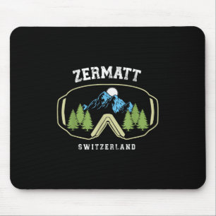 Zermatt Ski Goggles Alpin Bergsee-Zauber im Val Pi Mousepad