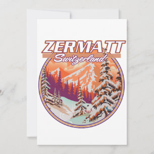 Zermatt Switzerland Logo Einladung