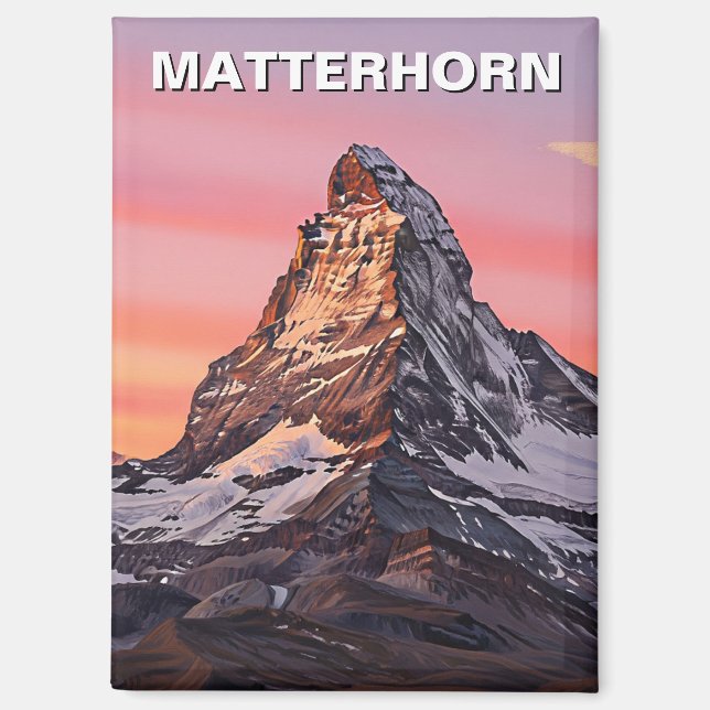 Zermatt Switzerland Matterhorn Sunset Magnet (Vorderseite)