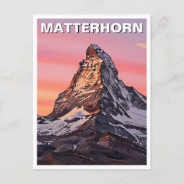Zermatt Switzerland Matterhorn Sunset Postkarte
