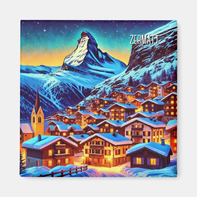 Zermatt Switzerland Matterhorn Travel Magnet (Vorne)