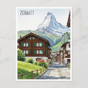 Zermatt Switzerland Matterhorn Travel Postkarte