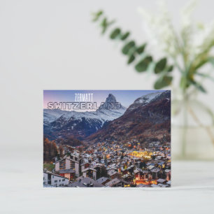 Zermatt Switzerland Souvenir Reise Postkarte