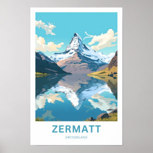 Zermatt Switzerland Travel Print Poster