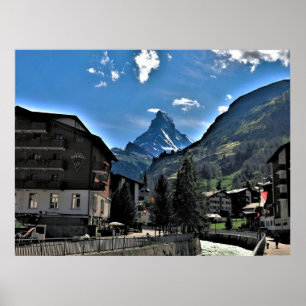 Zermatt und das Matterhorn Poster