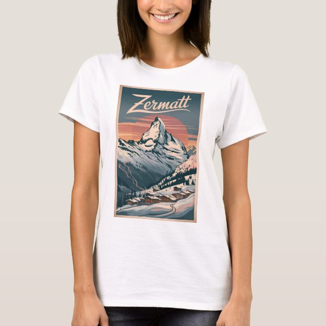 Zermatt Vintag T-Shirt (Vorderseite)