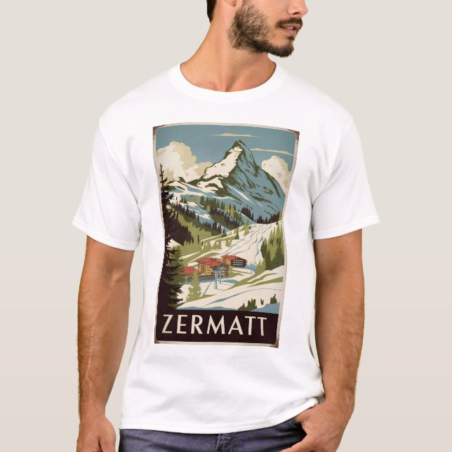 Zermatt Vintag T-Shirt (Vorderseite)