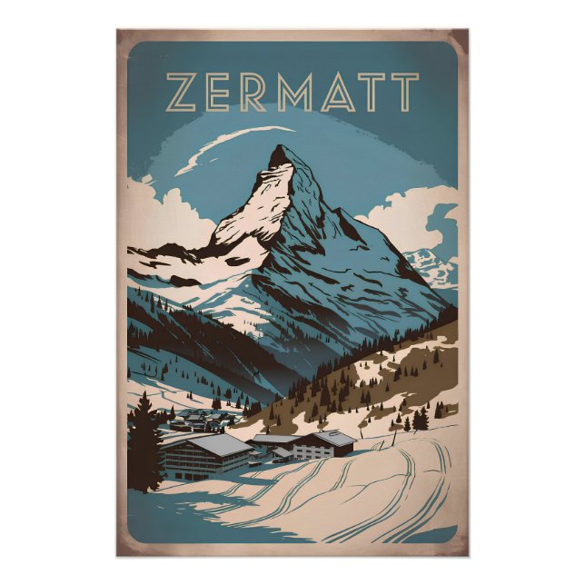 Zermatt vintage poster (Vorderseite)