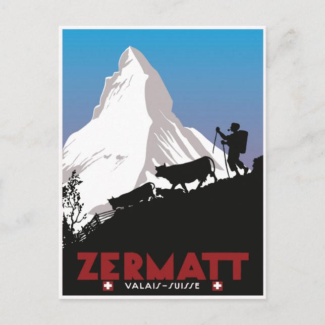 Zermatt, Wallis, Suisse Postkarte (Vorderseite)