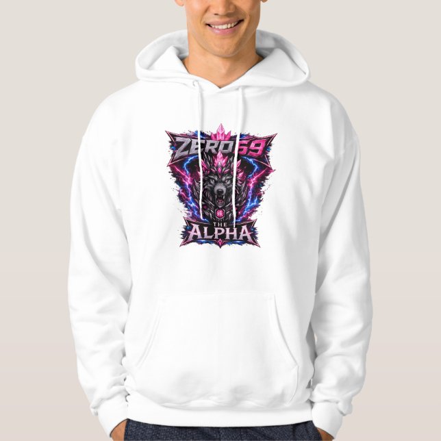 ZERO69 Der Alpha Neon Wolf Hoodie (Vorderseite)