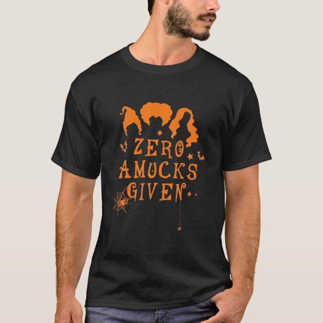 Zero Amucks gab lustiges HexenHalloween T-Shirt (Vorderseite)