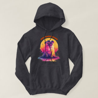 Zero Barks Given | Lustiger Retro-Pug-Männerhoodie Hoodie