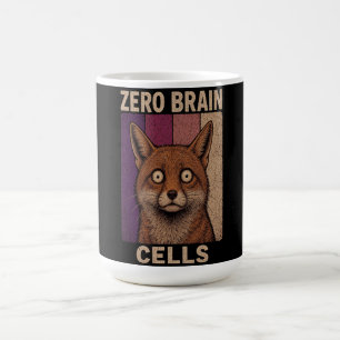 Zero Brain Cells Fuchs Meme – Lustiges Süßes Tier Kaffeetasse