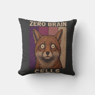 Zero Brain Cells Fuchs Meme – Lustiges Süßes Tier Kissen