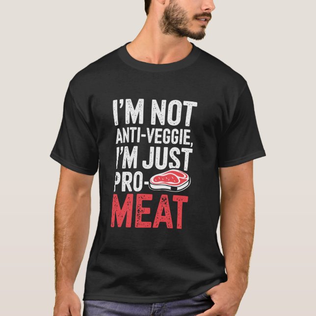 Zero Carb All Meat Diet Funny GRILLEN T-Shirt (Vorderseite)