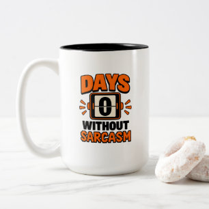 Zero Day Sarkasmus-Meter-Scoreboard Zweifarbige Tasse