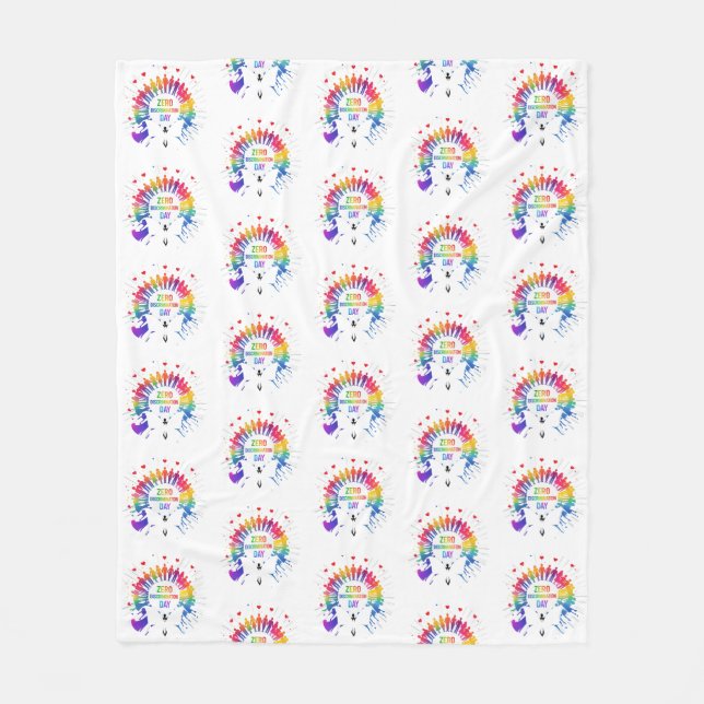 Zero Discrimination Day  Fleecedecke (Vorderseite)