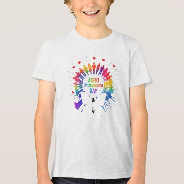 Zero Discrimination Day  Tri-Blend Shirt (Vorderseite)