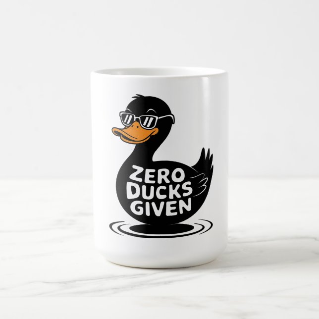 Zero Ducks gegeben - Funny Cool Duck Design Kaffeetasse (Mittel)