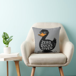 Zero Ducks gegeben - Funny Cool Duck Design Kissen