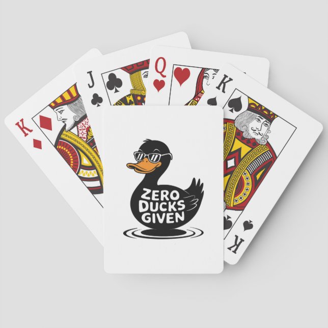 Zero Ducks gegeben - Funny Cool Duck Design Spielkarten (Rückseite)
