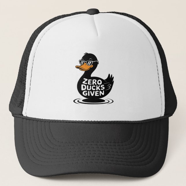 Zero Ducks gegeben - Funny Cool Duck Design Truckerkappe (Vorderseite)