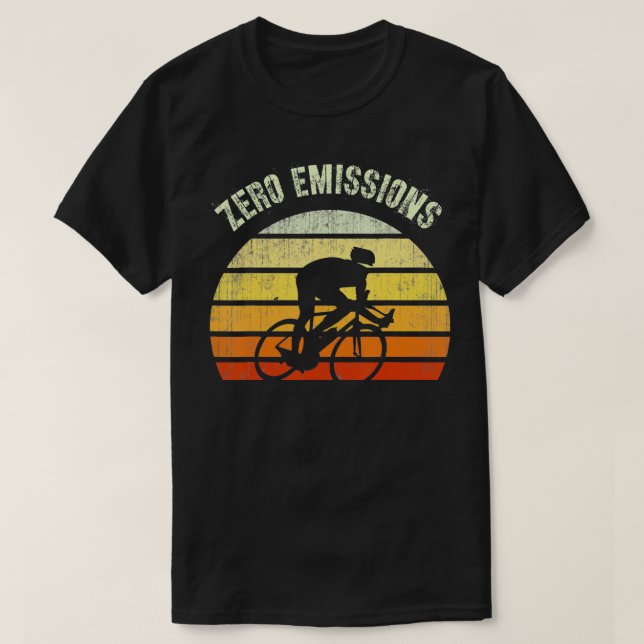 ZERO EMISSIONEN Reiten Ihr Bike-Radfahrer Rett Ear T-Shirt (Design vorne)