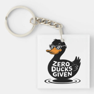 Zero Enten gegeben - Lustiges cooles Enten-Design Schlüsselanhänger