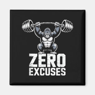 Zero-Excuses-Gorilla-Gym-Motivationsworkout Magnet