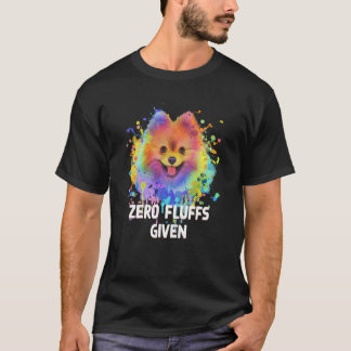 Zero Flusen für Pomeranian Pom Pom Humor Hund  1 T-Shirt