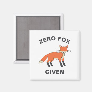 Zero Fox angesichts des lustigen Sarcasm Wildtiere Magnet