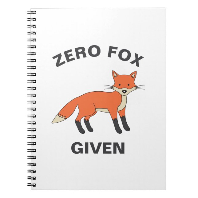 Zero Fox angesichts des lustigen Sarcasm Wildtiere Notizblock (Vorderseite)