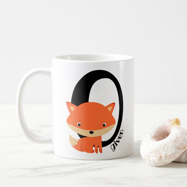 Zero Fox gegeben - niedlicher sarkastischer Rotfuc Kaffeetasse (Mit Donut)