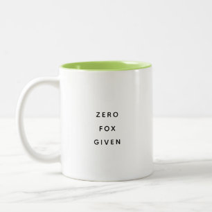 Zero Fox Given Büro Humor Zweifarben-Tasse Zweifarbige Tasse