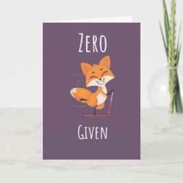 Zero Fox Given Funny Fox Pun Cards Cute Humor Karte