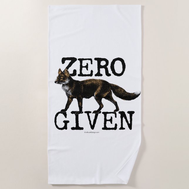 Zero (Fuchs) gegeben Strandtuch (Vorderseite)