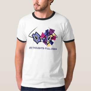 Zero Gedanken Volles Chaos Herren Lustiges T-Shirt