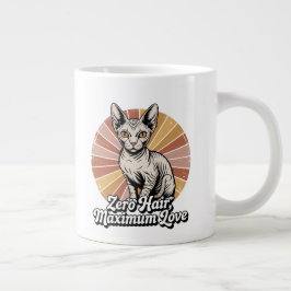 Zero Hair Maximum Love Sphynx Retro Jumbo-Tasse