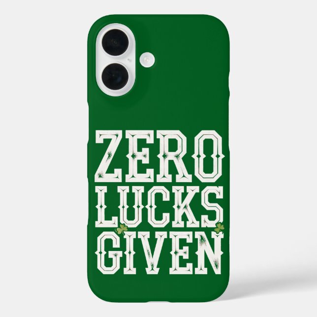 Zero Lucks gegeben Funny St Patrick's Day Irish Case-Mate iPhone Hülle (Rückseite)