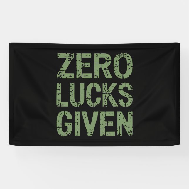Zero Lucks verabreicht St Paddy's Day Unglaublich  Banner (Horizontal)