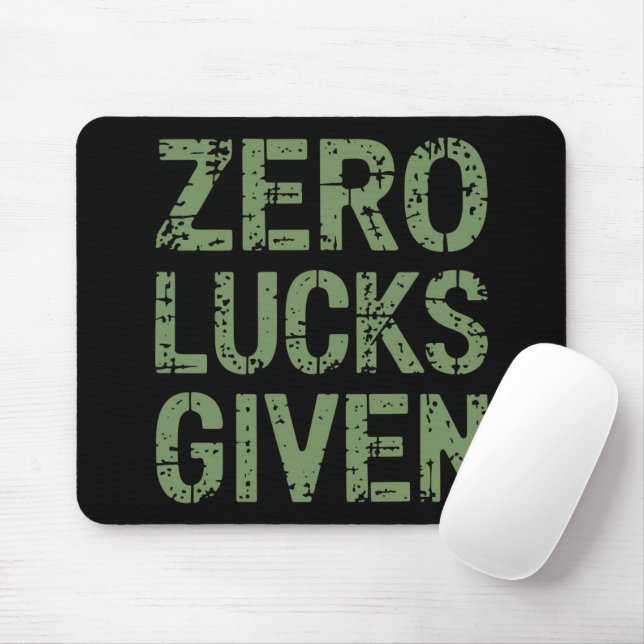 Zero Lucks verabreicht St Paddy's Day Unglaublich  Mousepad (Mit Mouse)