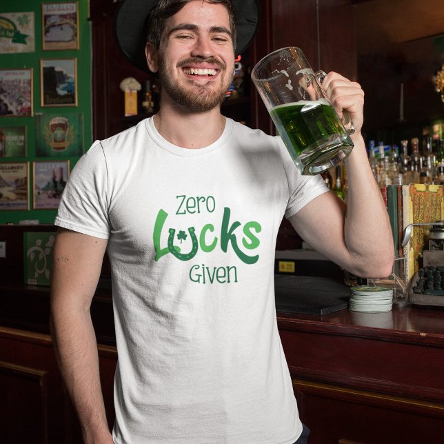 Zero Lucks zum St Patricks Day T-Shirt (Von Creator hochgeladen)