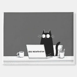 Zero Meowtivation Katze – Lustige Faulenzer-Arbeit Magnet