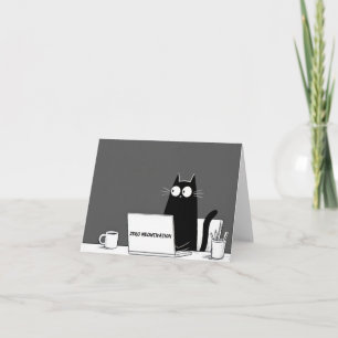 Zero Meowtivation Katze – Lustige Faulheit Arbeits Dankeskarte