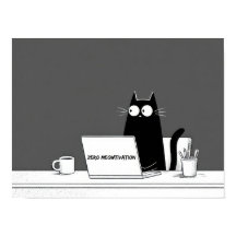Zero Meowtivation Katze – Lustiger Fauler Arbeits-