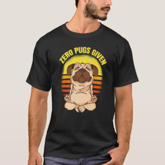 Zero Möpse gegeben Hund, der Yoga macht Vintage Na T-Shirt