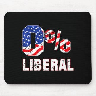 Zero Percent 0% Liberal Vintage Usa Flag Litical H Mousepad