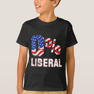 Zero Percent 0% Liberal Vintage Usa Flag Litical H T-Shirt