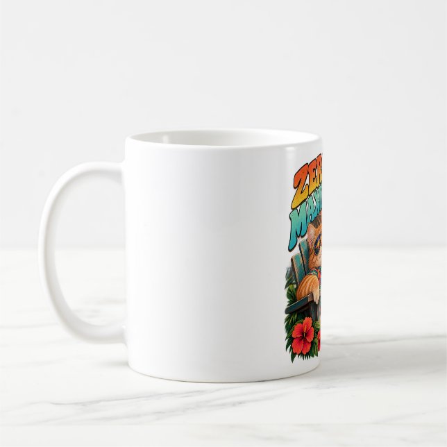 Zero Pläne Maximum Vibes Katzen-Mug Kaffeetasse (Links)