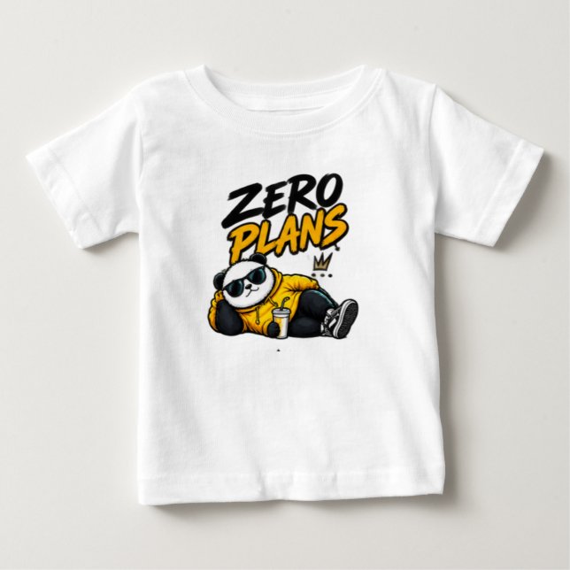 Zero Plans – Lustige Chill-Typografie T-Shirt (Vorderseite)
